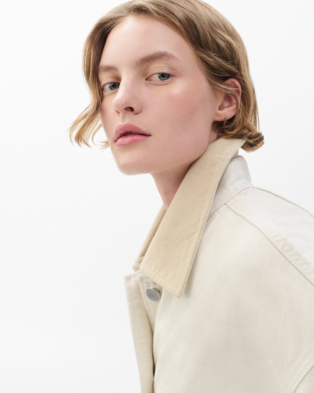 Natalia Denim Jacket - Two Tone Stone - Image 5