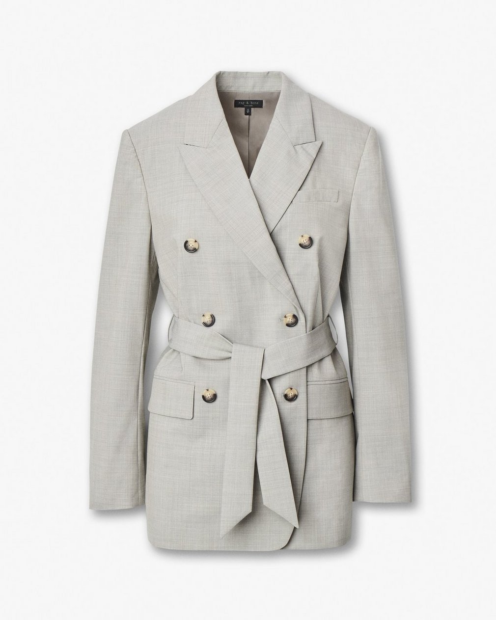 Virginia Italian Stretch Wool Blazer - Light Taupe - Image 2