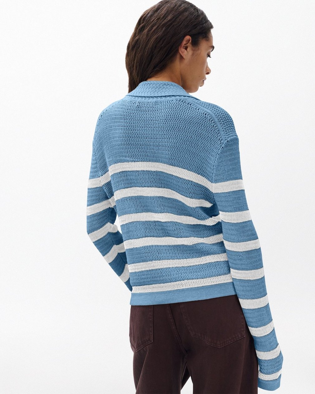 Costi Striped Cardigan - Fog Blue - Image 3