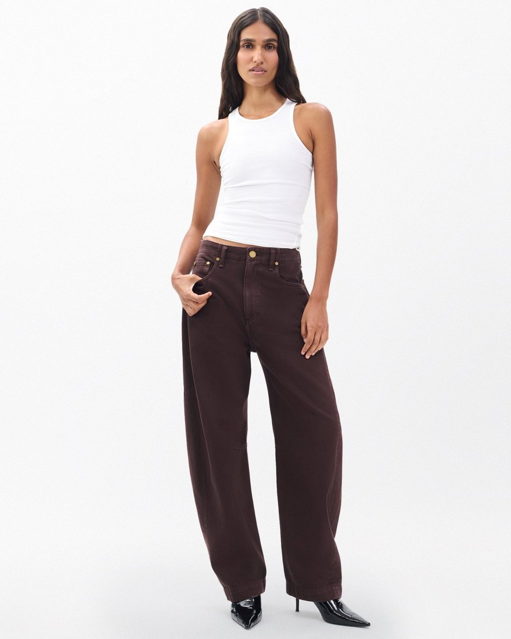 Charlie Barrel Jeans - Espresso - Image 3