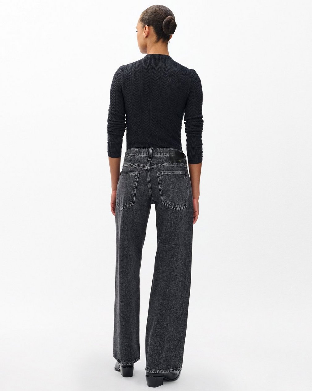 Saige Relaxed Straight Jeans - Charcoal - Image 6