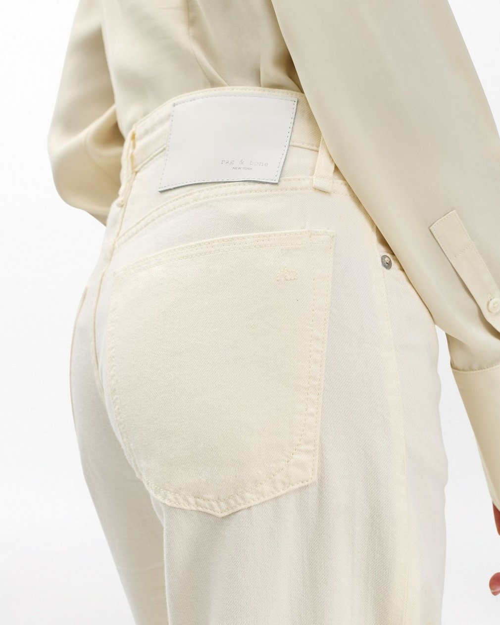 Featherweight Logan Wide Leg - Ecru: Mid-Rise Jean - Image 6