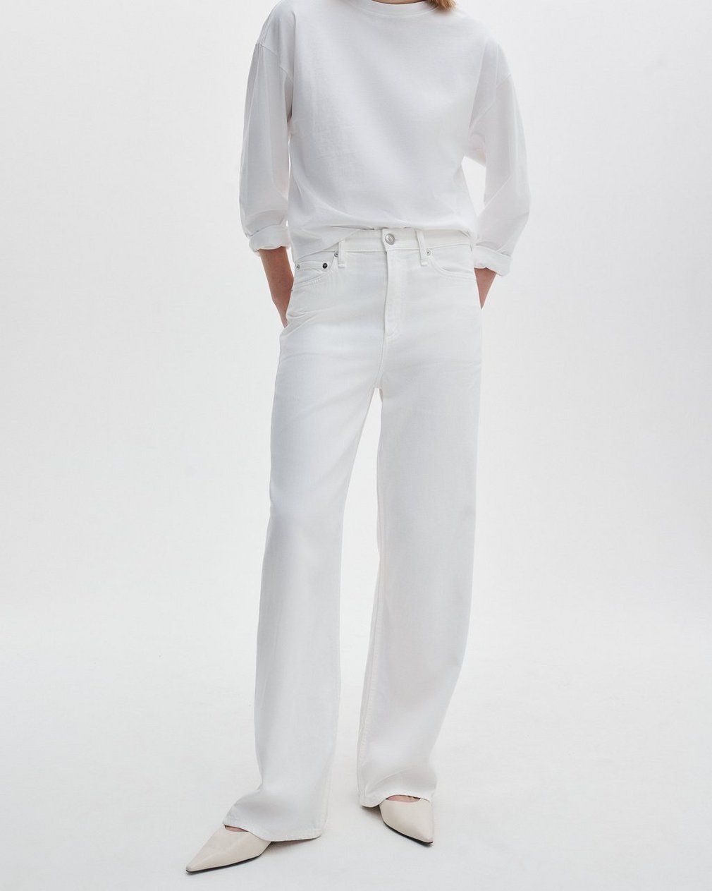 Featherweight Logan Wide-Leg Jeans - Optic White - Image 3