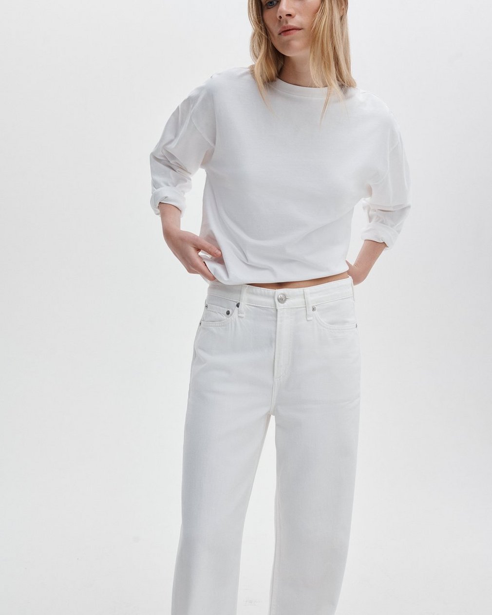 Featherweight Logan Wide-Leg Jeans - Optic White - Image 4