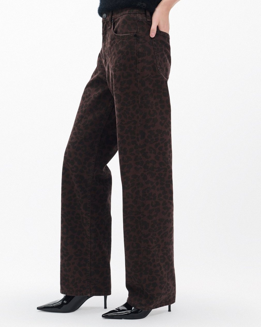 Shea Relaxed Straight Jeans - Espresso Leopard - Image 3