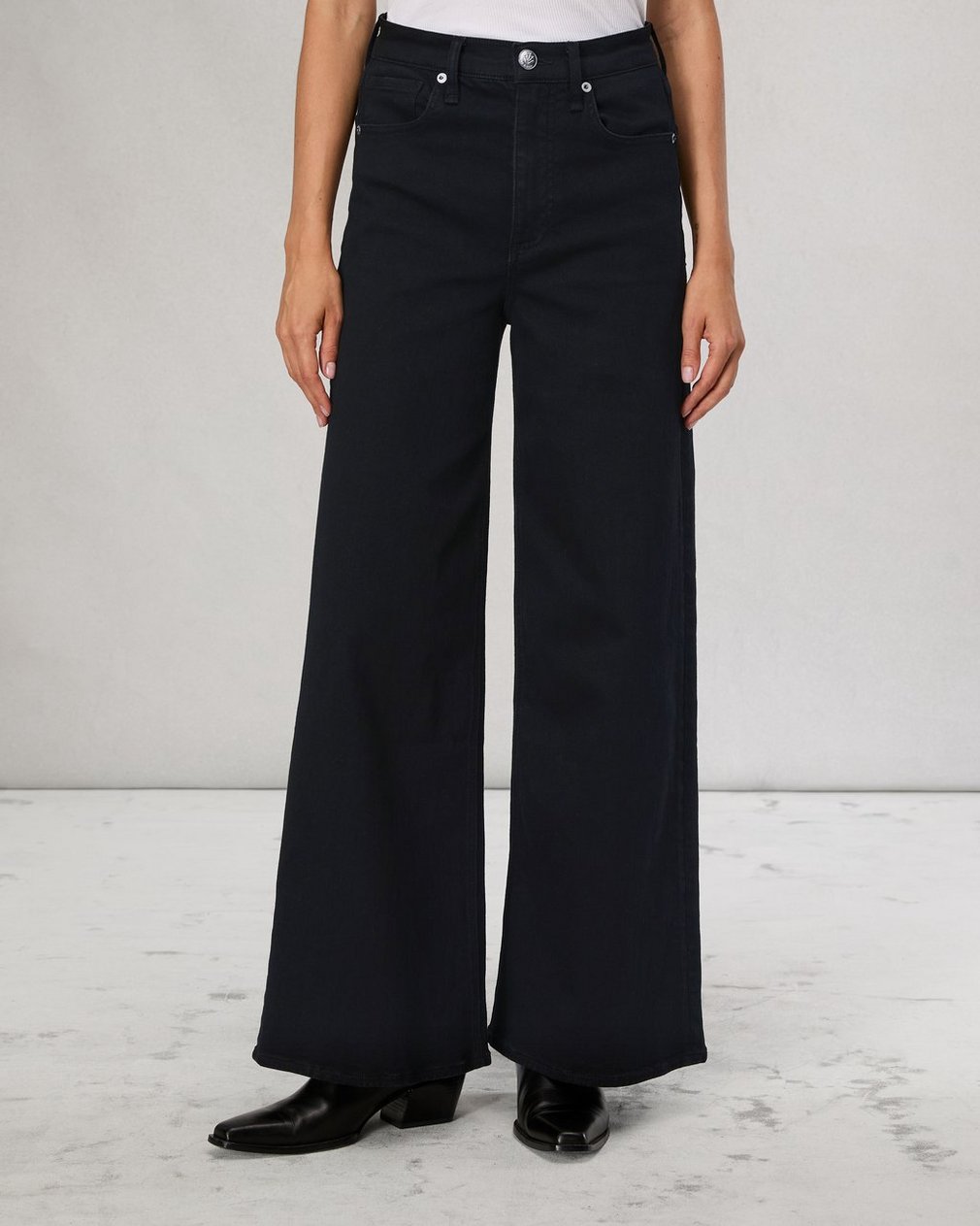 Flexi Sofie Ankle Wide-Leg Jean - Black - Image 3