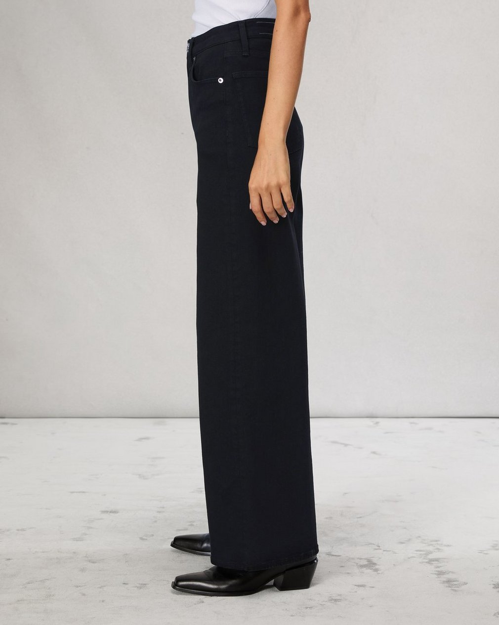 Flexi Sofie Ankle Wide-Leg Jean - Black - Image 4