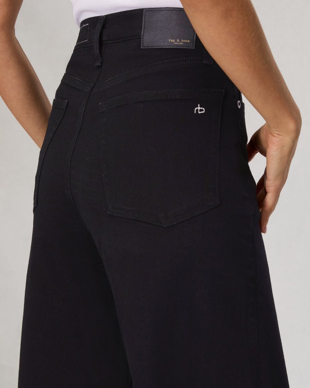 Flexi Sofie Ankle Wide-Leg Jean - Black - Image 6
