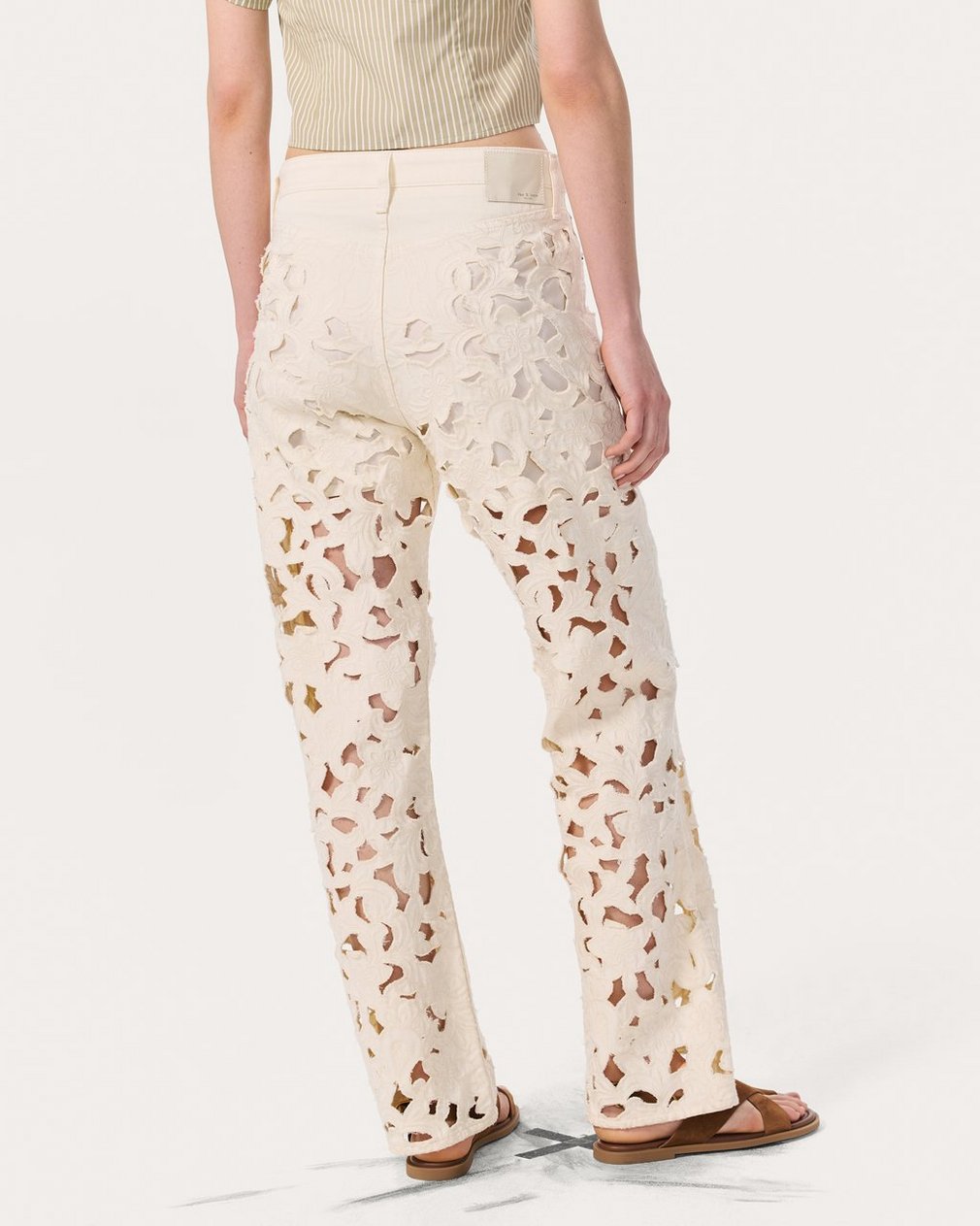 Logan Wide-Leg Jeans - Ecru - Image 6