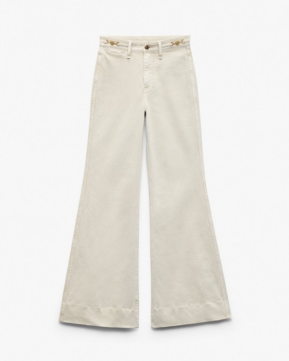 Skylar Wide-Leg Jeans - Sand Stone - Image 2
