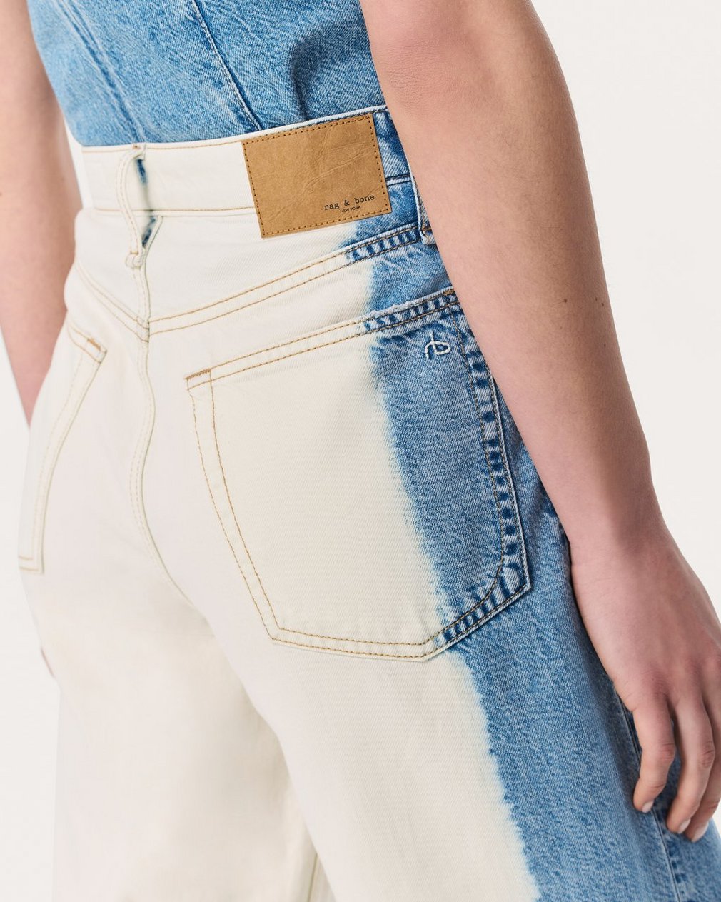Logan Wide-Leg Jeans - Bleach Stripe - Image 5