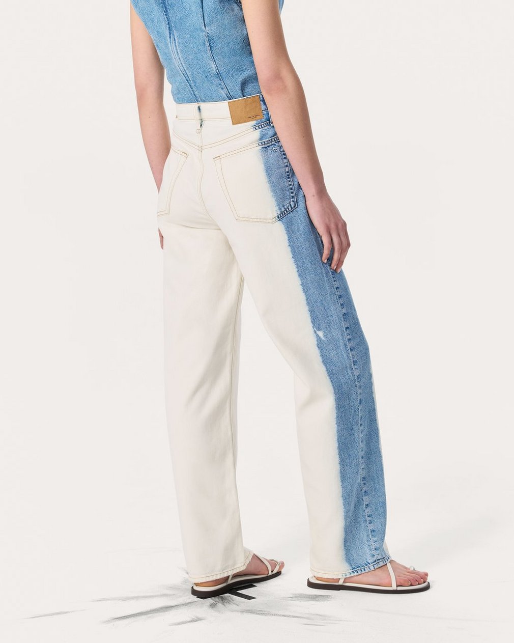 Logan Wide-Leg Jeans - Bleach Stripe - Image 6