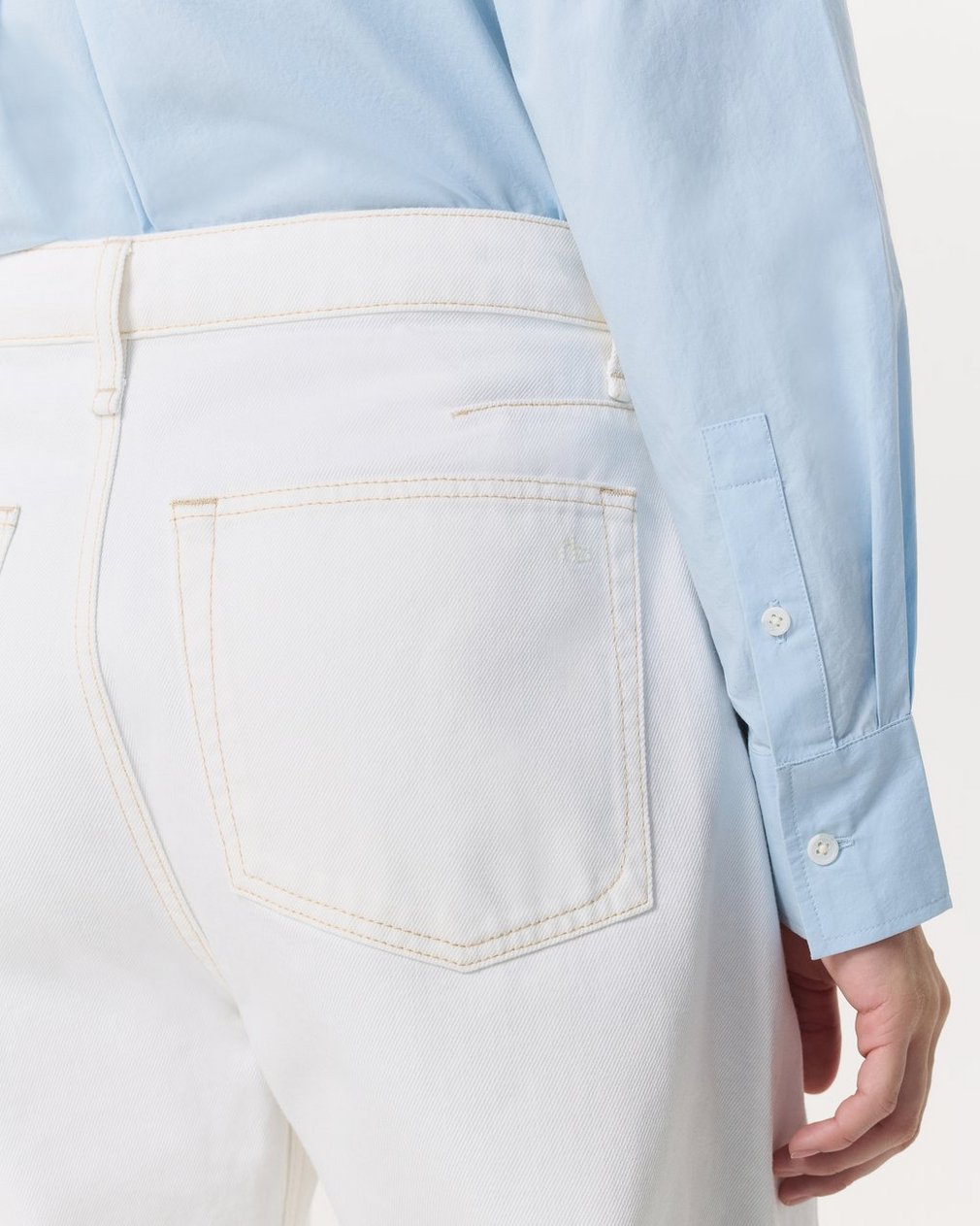 Charlie Ankle-Length Barrel Jeans - White - Image 6