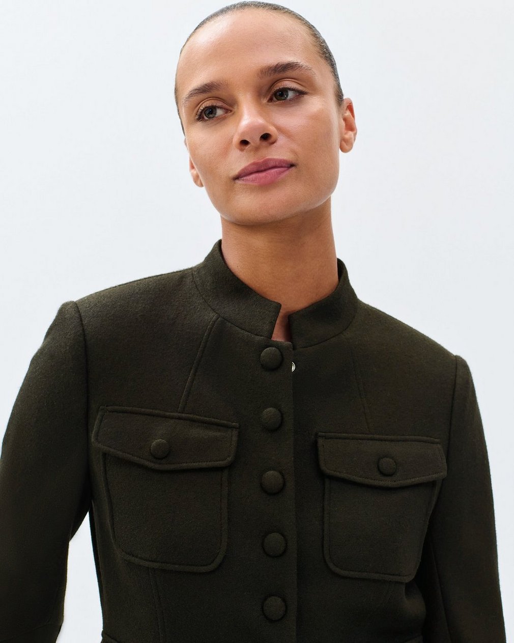 Mercer Japanese Wool Blazer - Army - Image 3