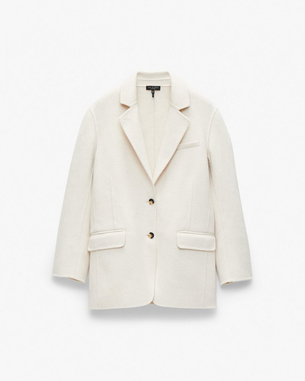 Zoe Double-Face Wool Blazer - Ivory - Image 2