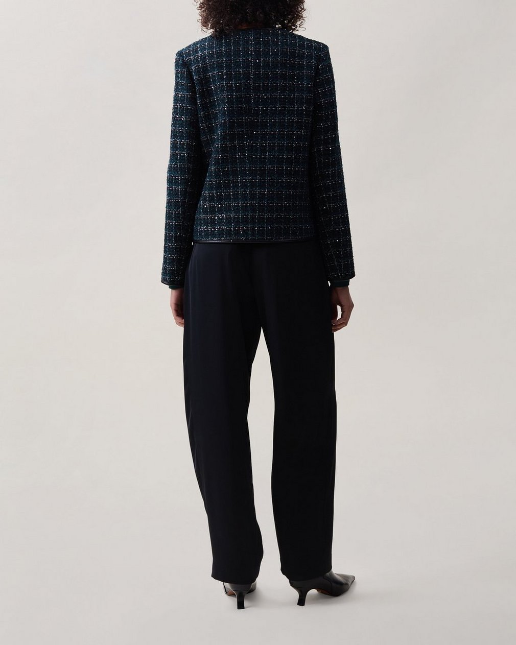 Mira Tweed Jacket - Black M - Image 2