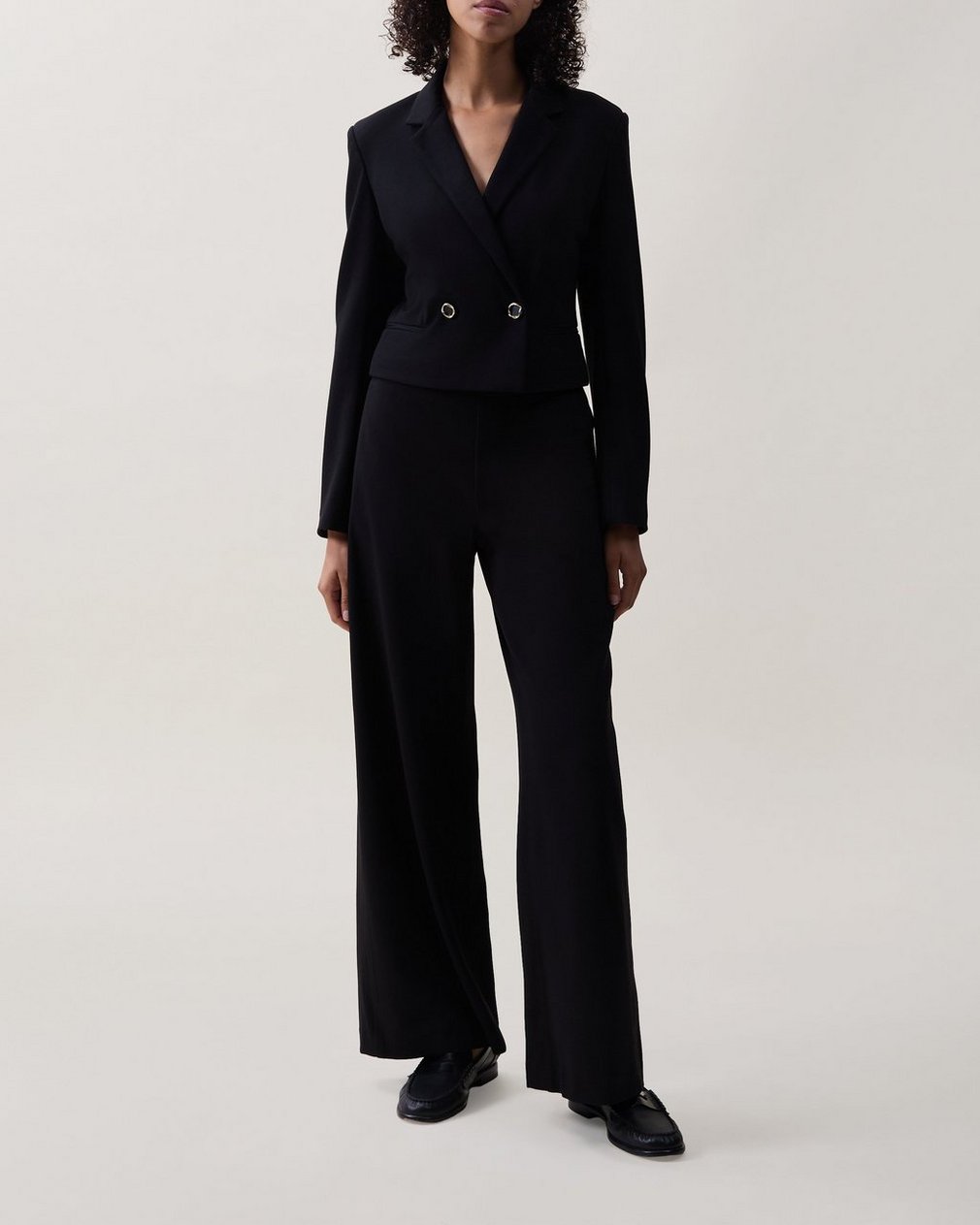 Elvy Twill Blazer - Black