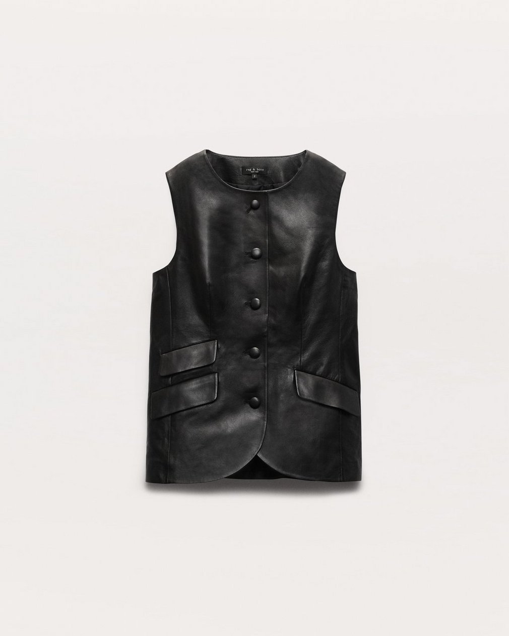 Slade Leather Vest - Black - Image 2