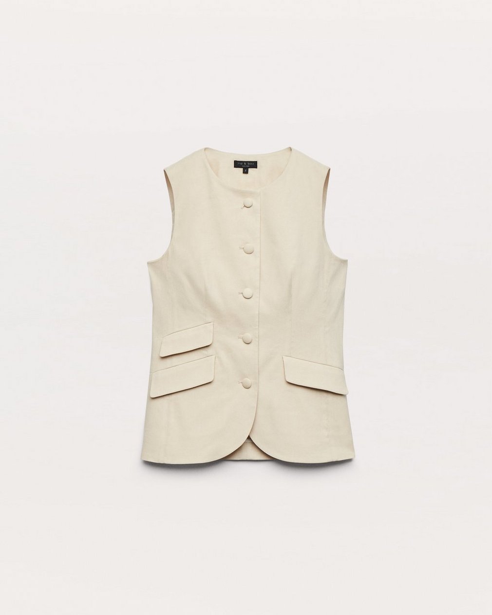 Slade Linen-Blend Vest - Light Tan - Image 2