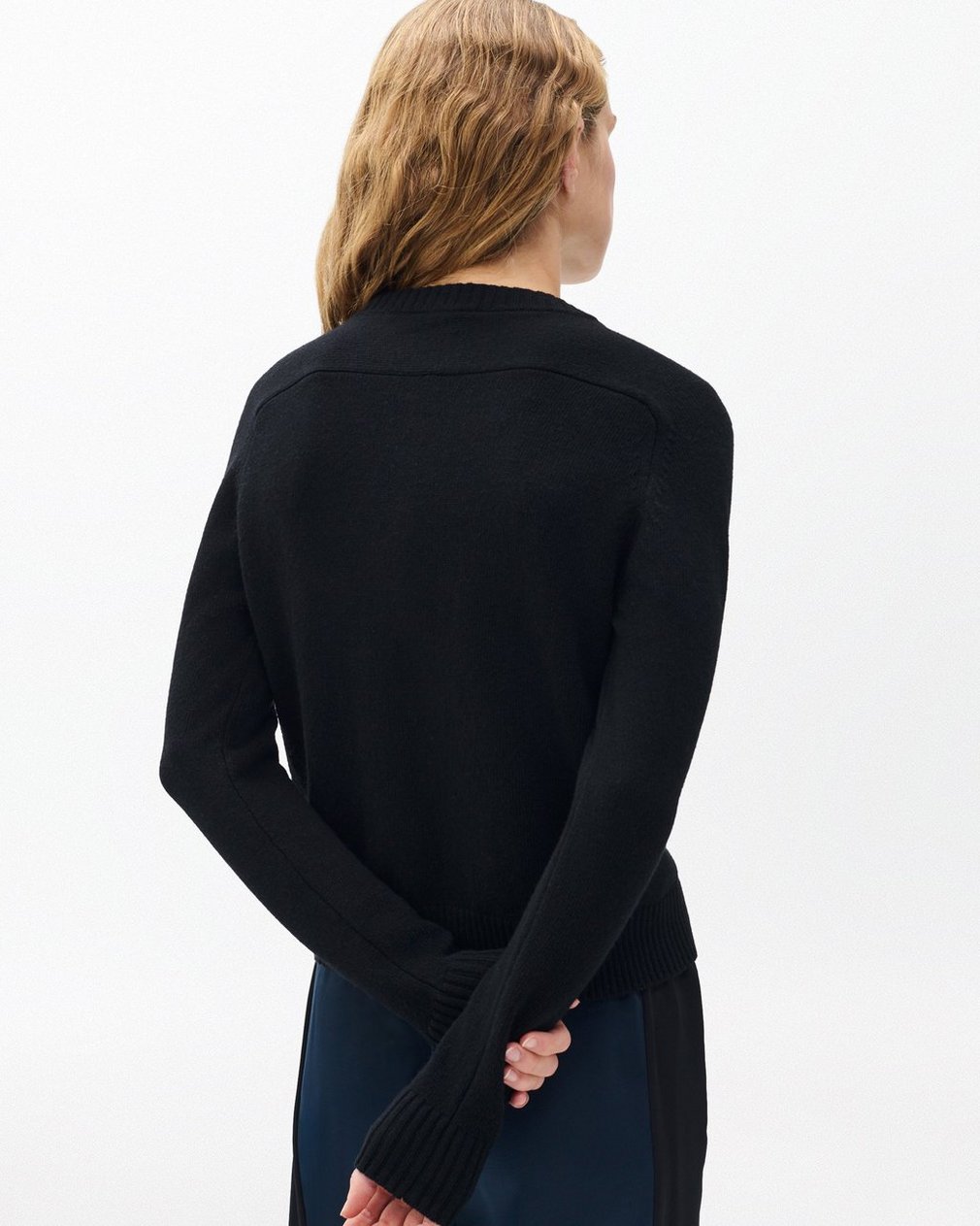 Wallace Crewneck Cardigan - Black - Image 6
