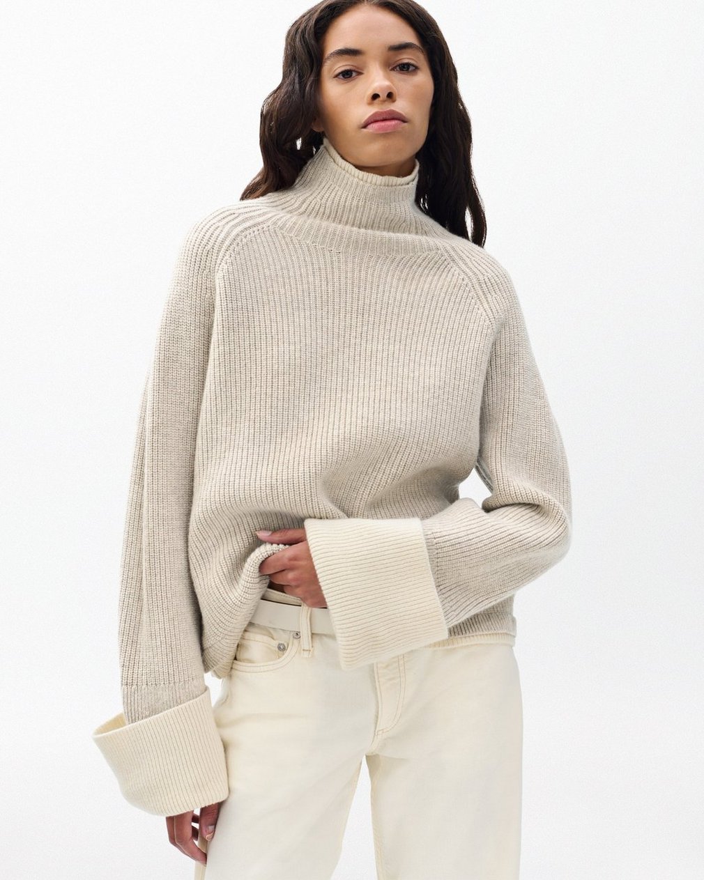 Ilaria Wool Turtleneck - Oat - Image 4