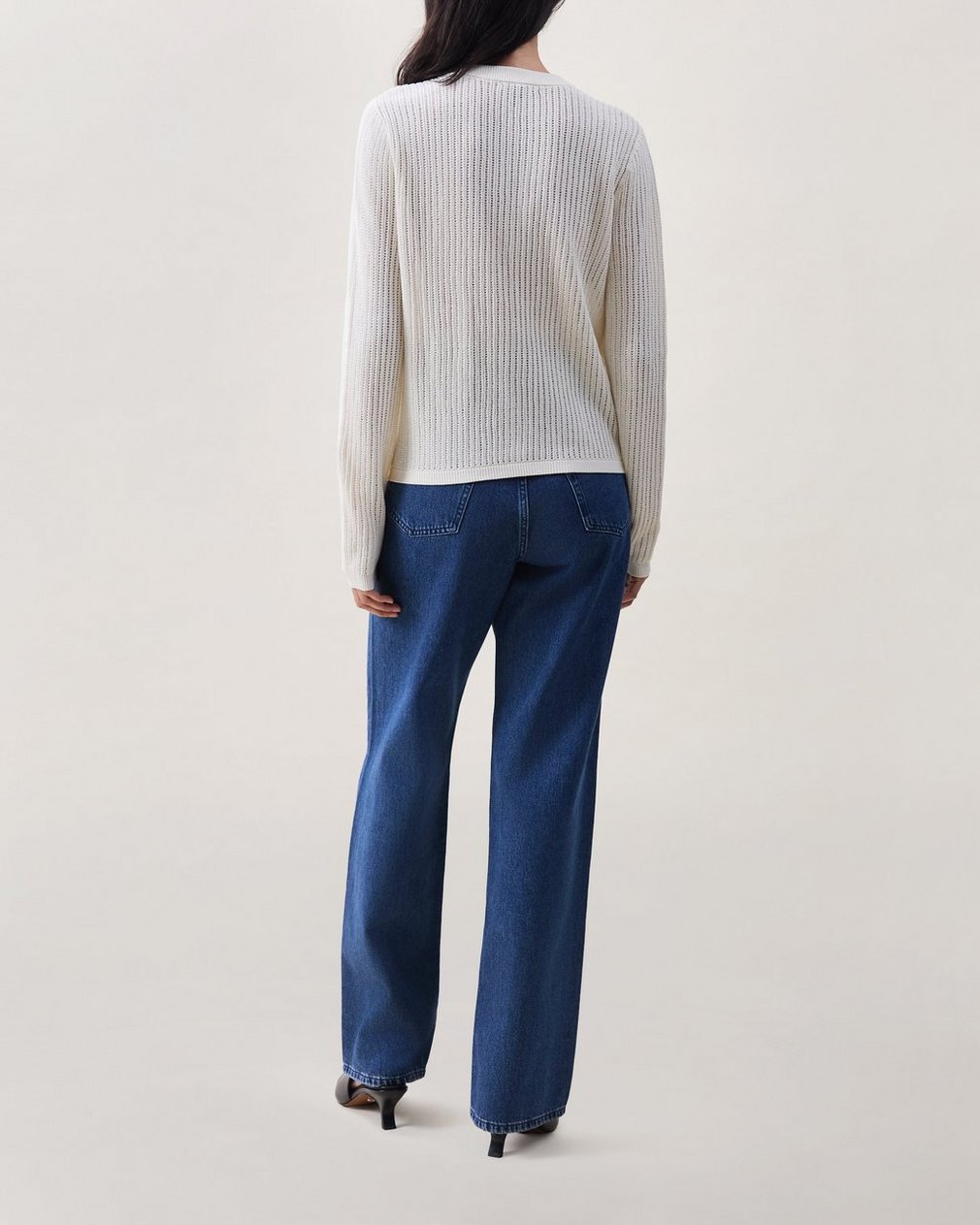 Vivi Open-Knit Cardigan - Chalk - Image 2
