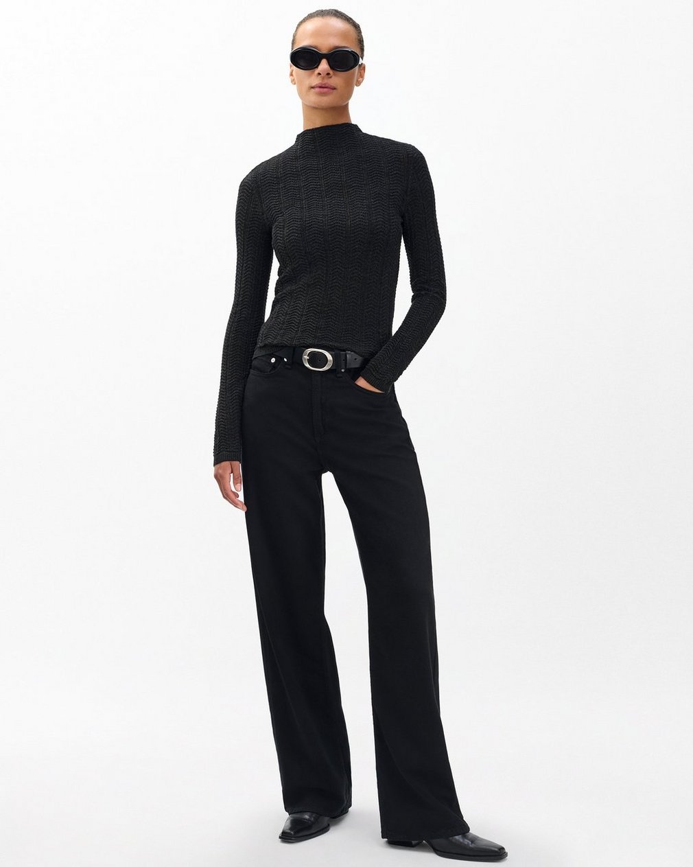 Francesca Merino Wool Turtleneck - Charcoal - Image 3