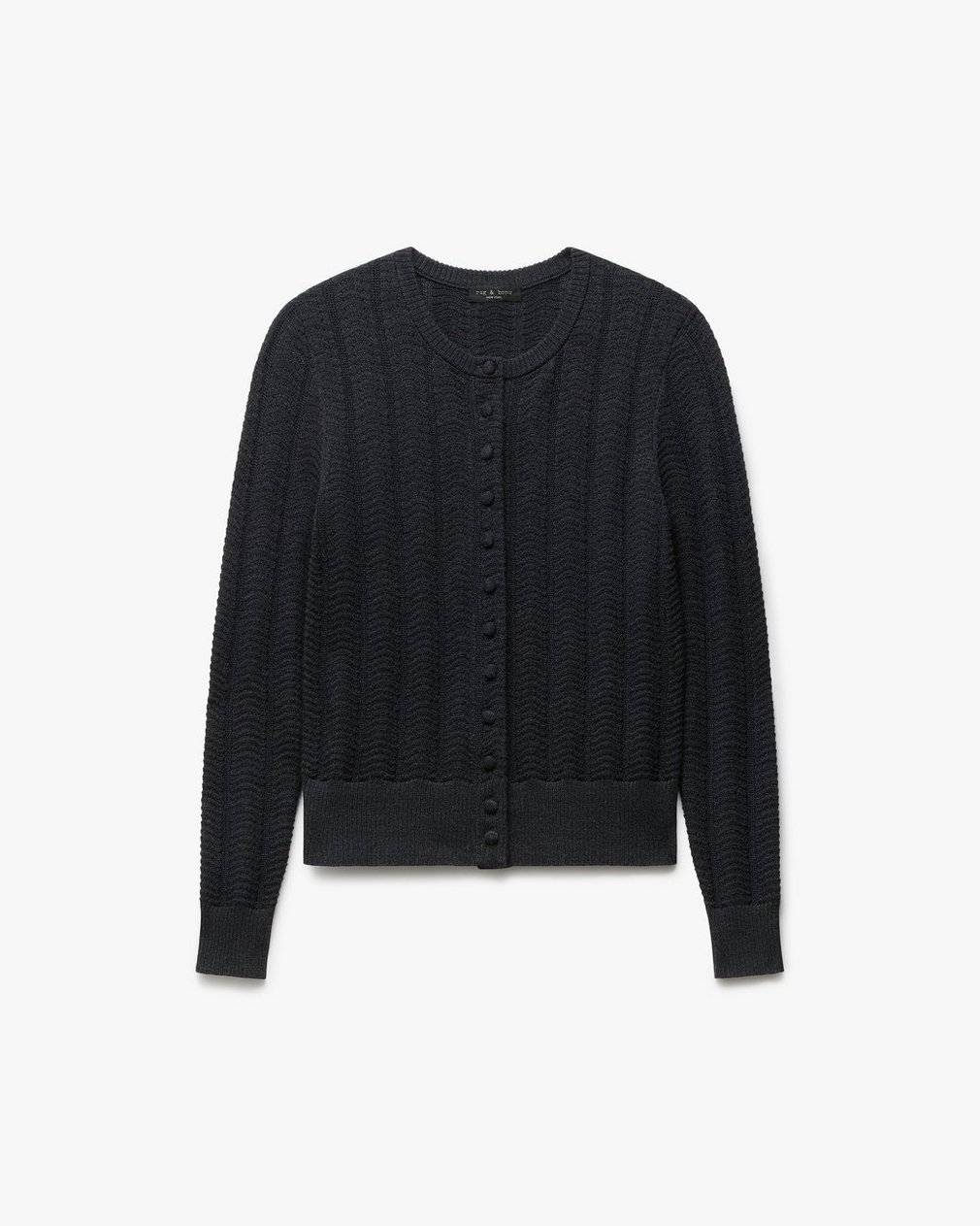 Francesca Wool-Blend Cardigan - Charcoal - Image 2