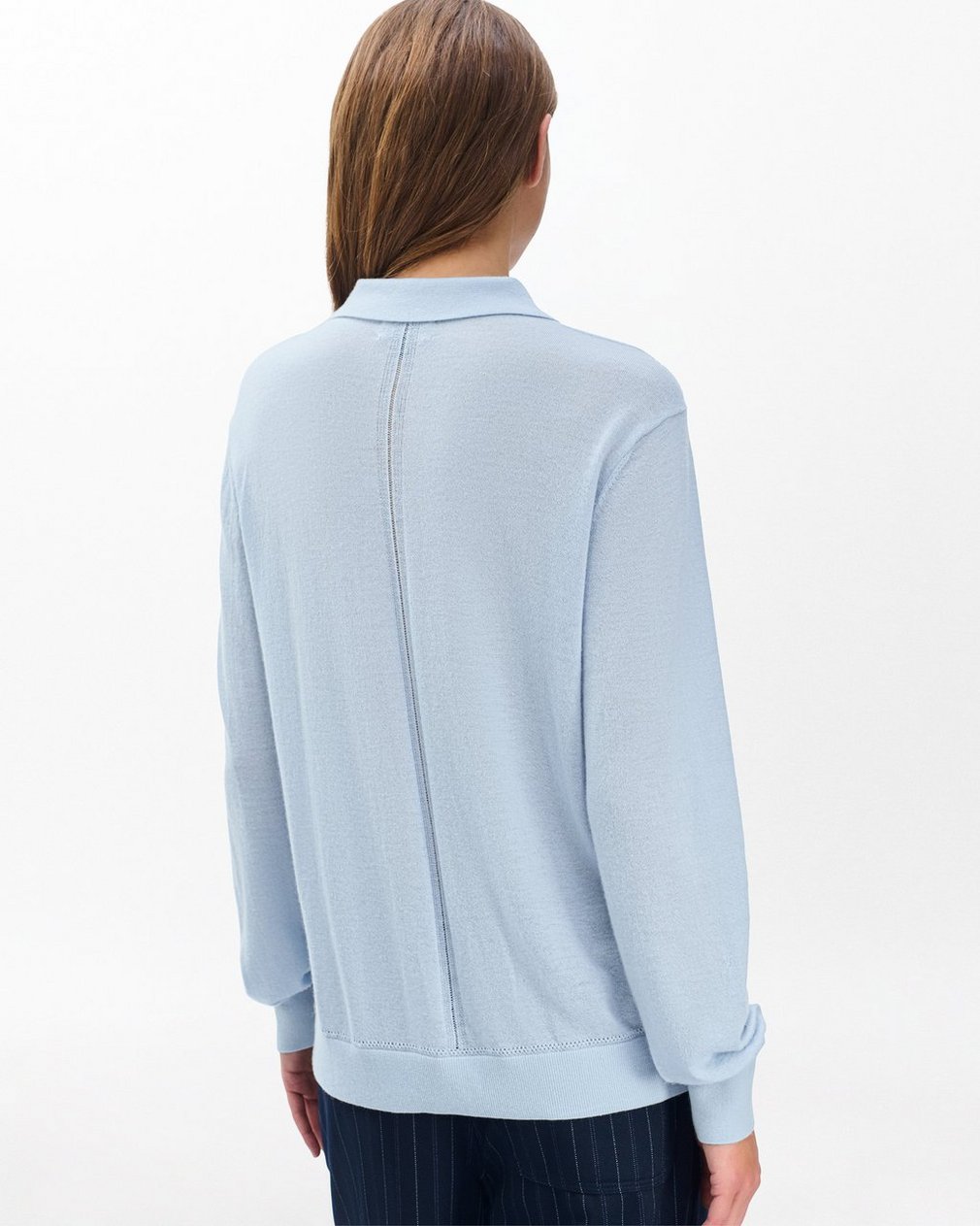 Adeline Lightweight Cashmere Polo - Light Blue - Image 6