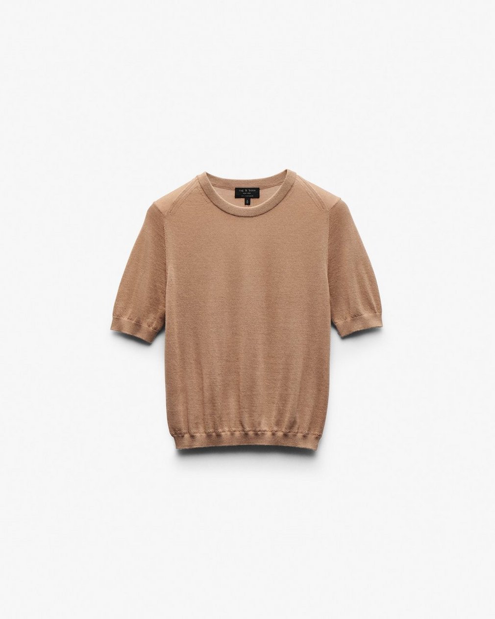 Adeline Lightweight Cashmere Tee - Camel - Image 2