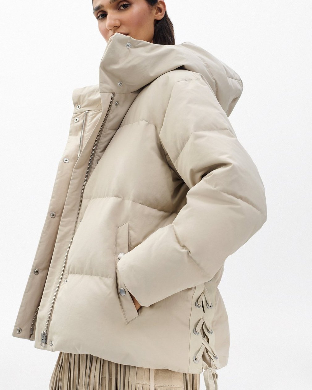 Leonard Puffer Jacket - Fossil - Image 3