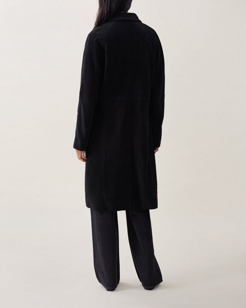 Morin Suede Coat - Black - Image 2