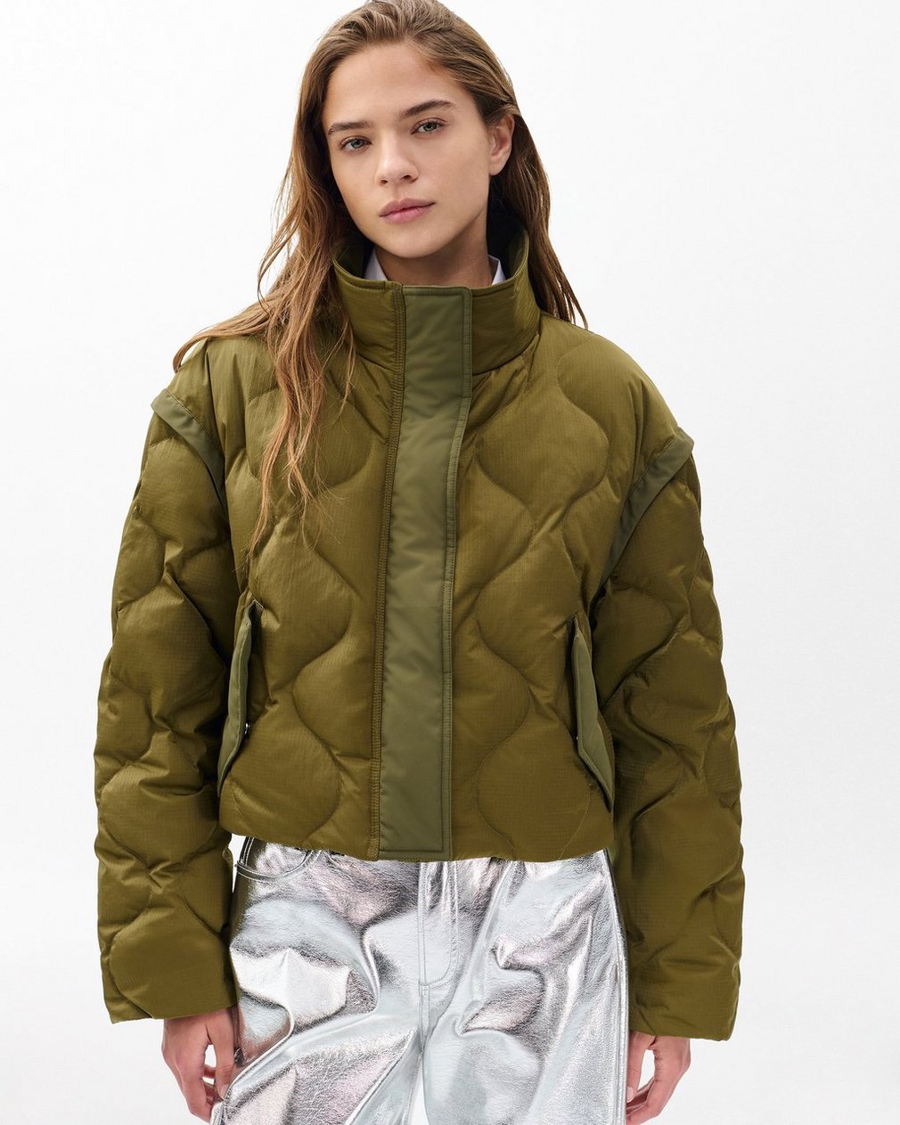 Taki Convertible Jacket - Olive - Image 3