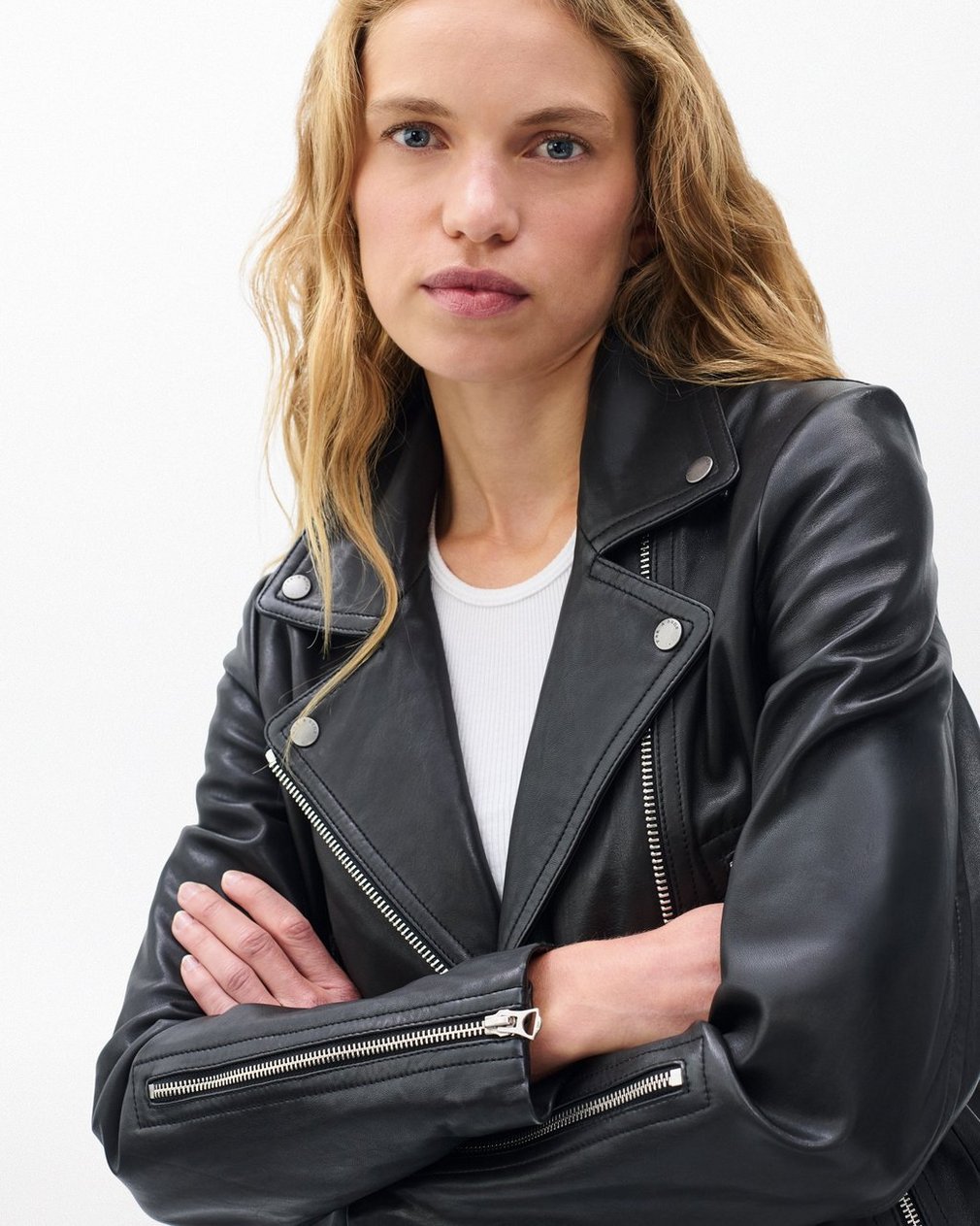 Mack Leather Moto Jacket for Women - Image 6