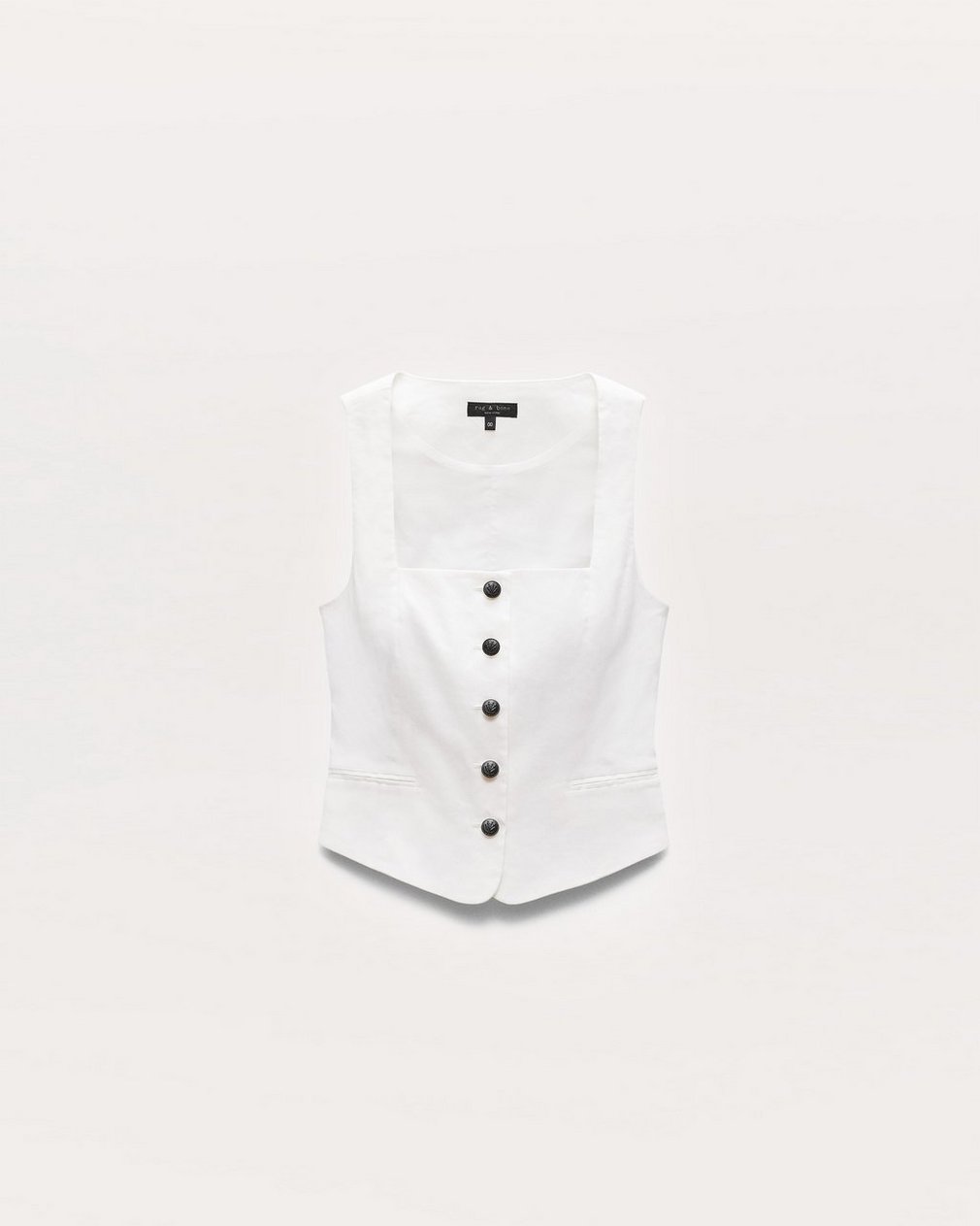 Mariana Linen-Blend Vest - White - Image 2