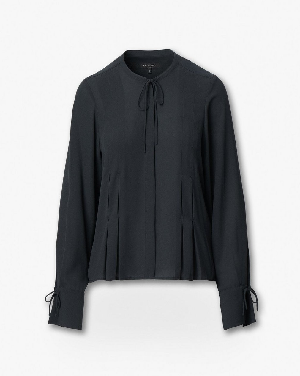Arden Pleated Blouse - Black - Image 2