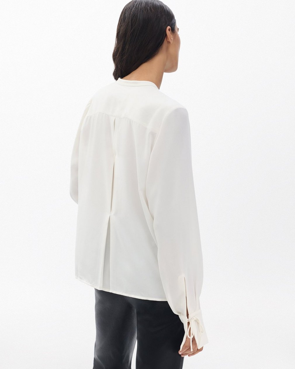 Arden Pleated Blouse - Ivory - Image 6