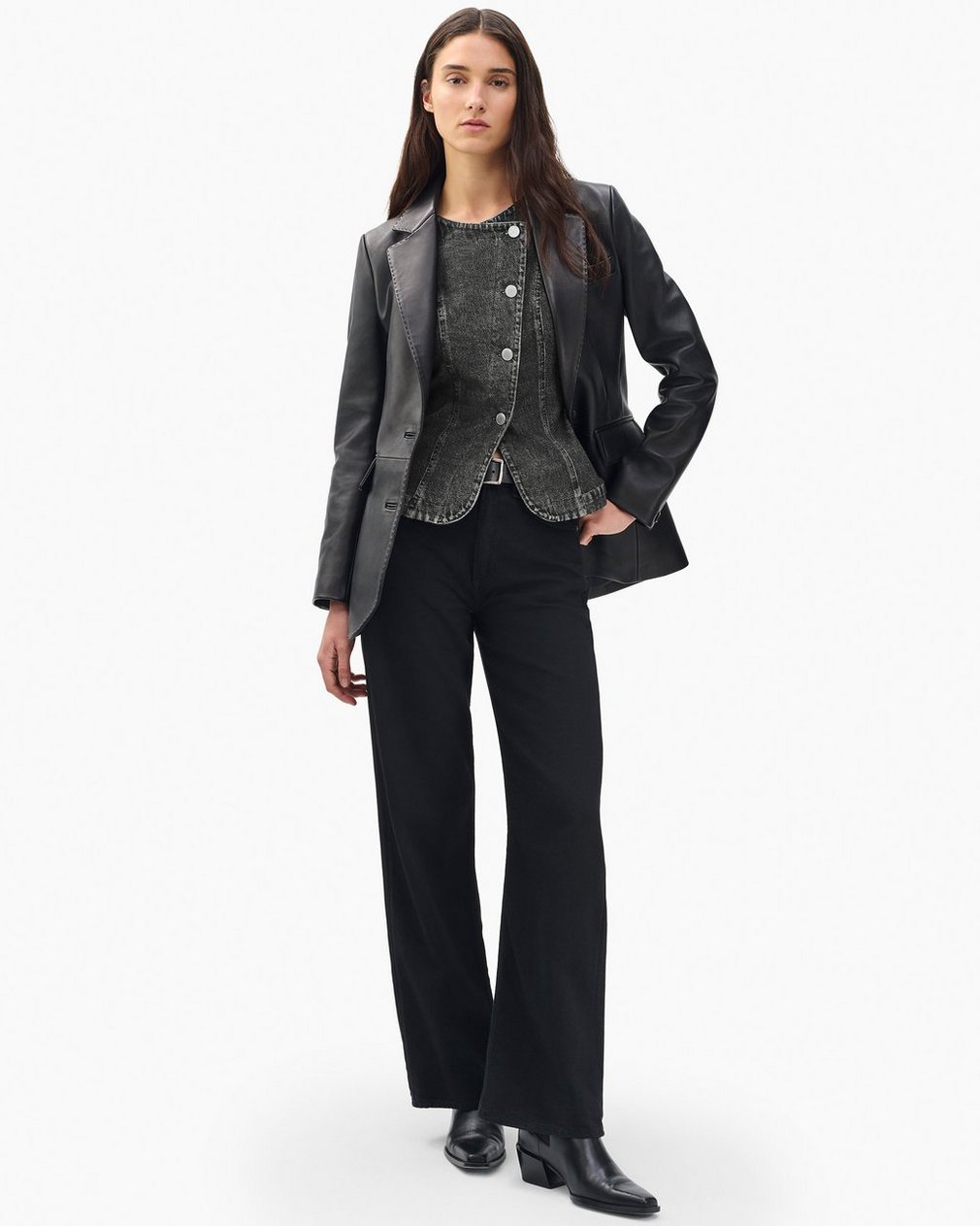 Miramar Olivia Vest - Washed Black - Image 3