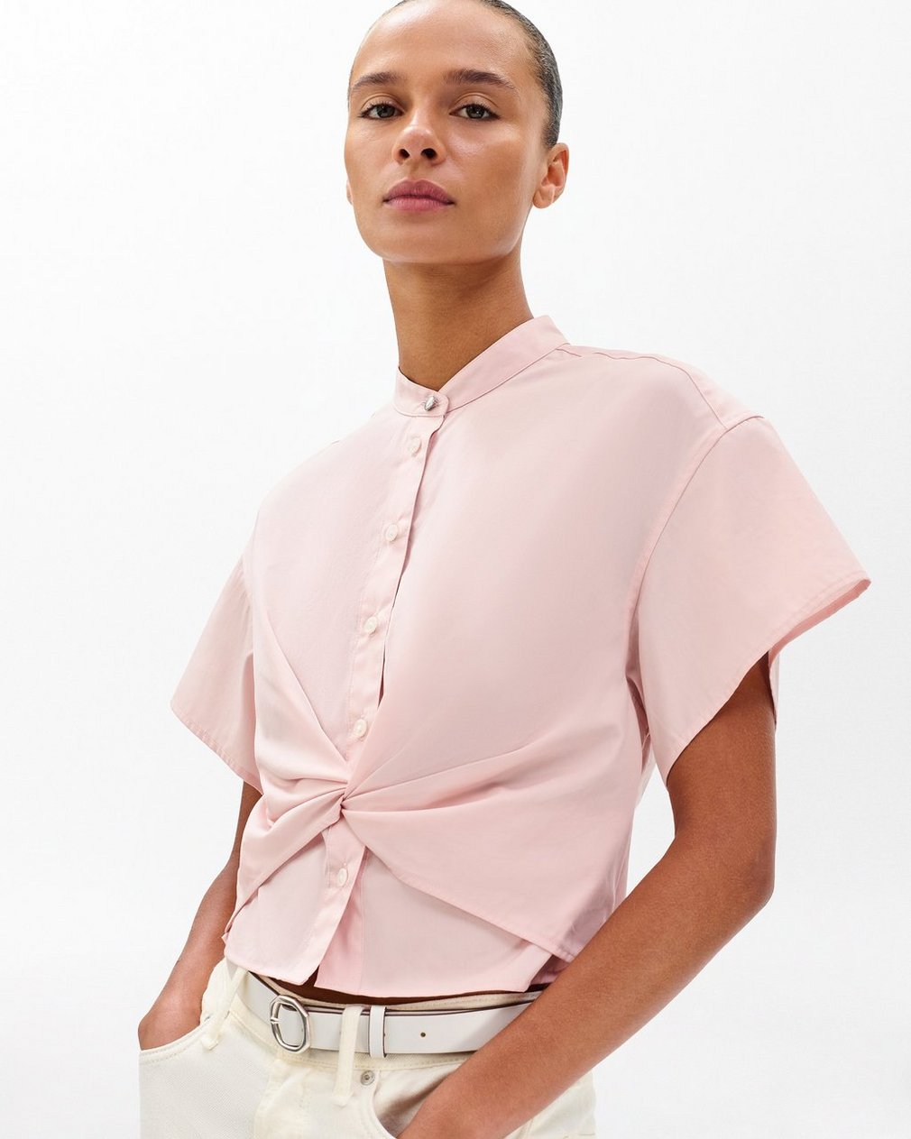 Gretchen Poplin Shirt - Rose - Image 5