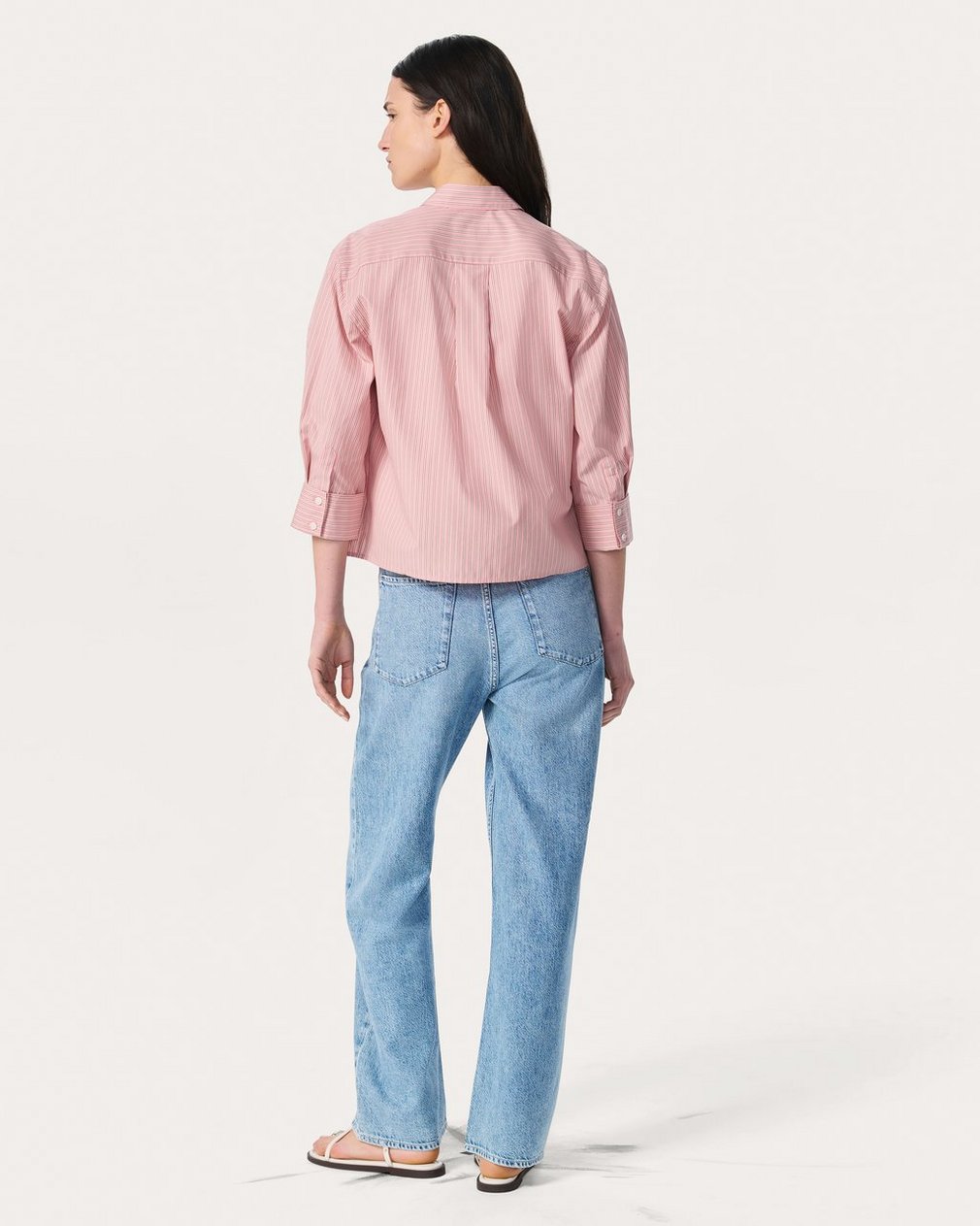 Lucia Striped Shirt - Blush Stripe - Image 6