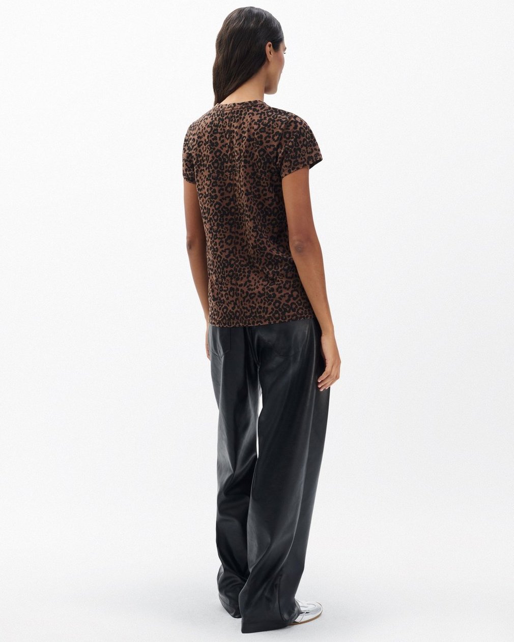 Leopard-Print Cotton Tee - Brown Multi - Image 5
