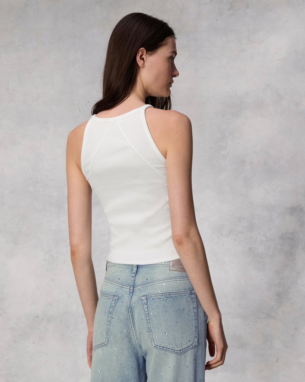 Essential Rib String Tank - White - Image 4