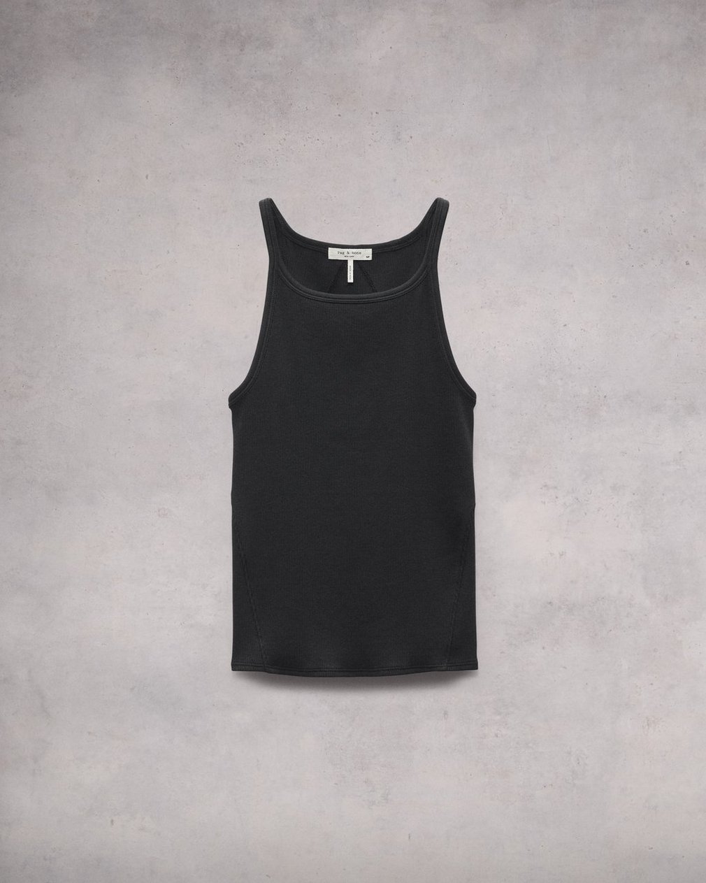 Essential Rib String Tank - Black - Image 2