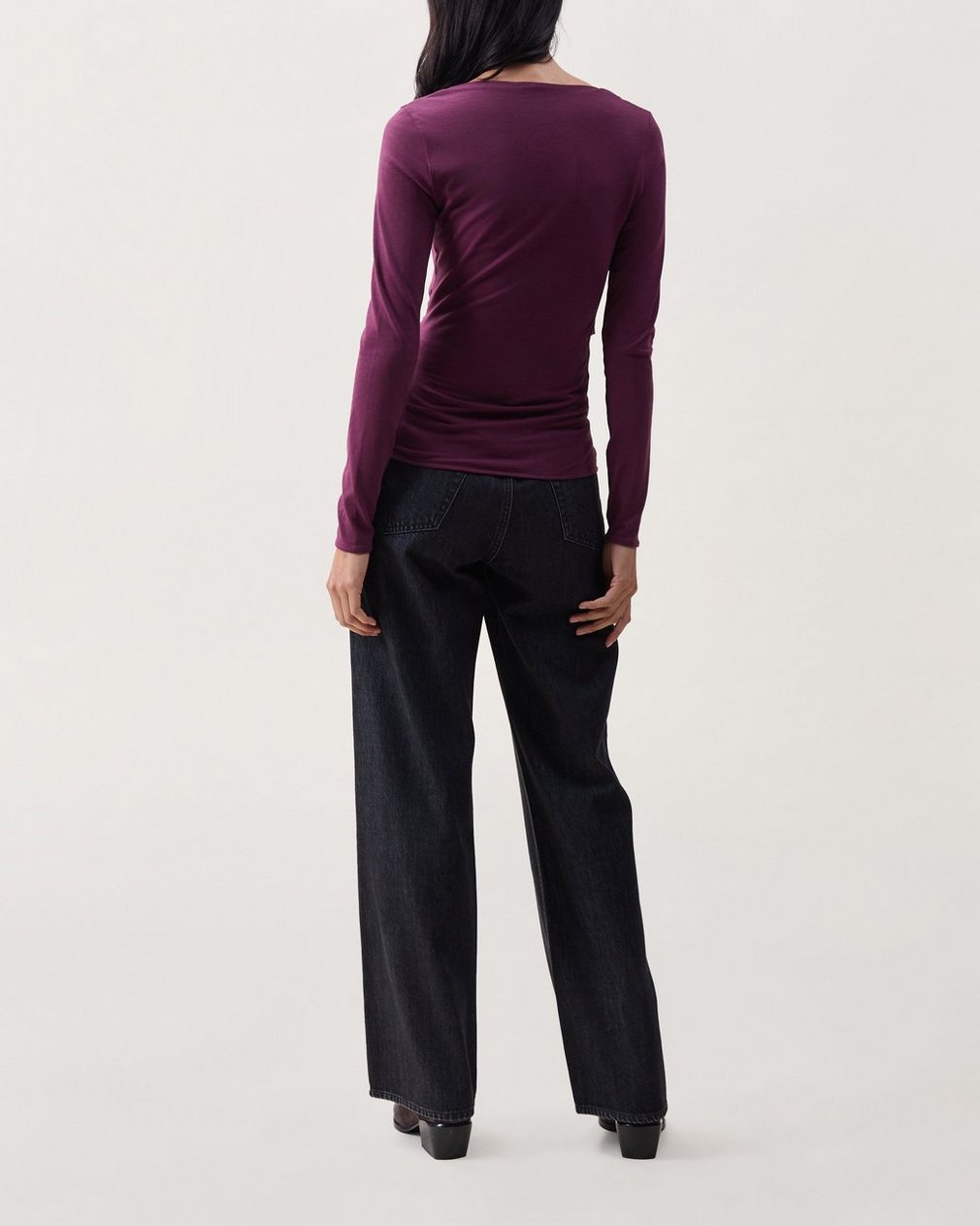 Lucy Ruched Top - Dark Berry - Image 2