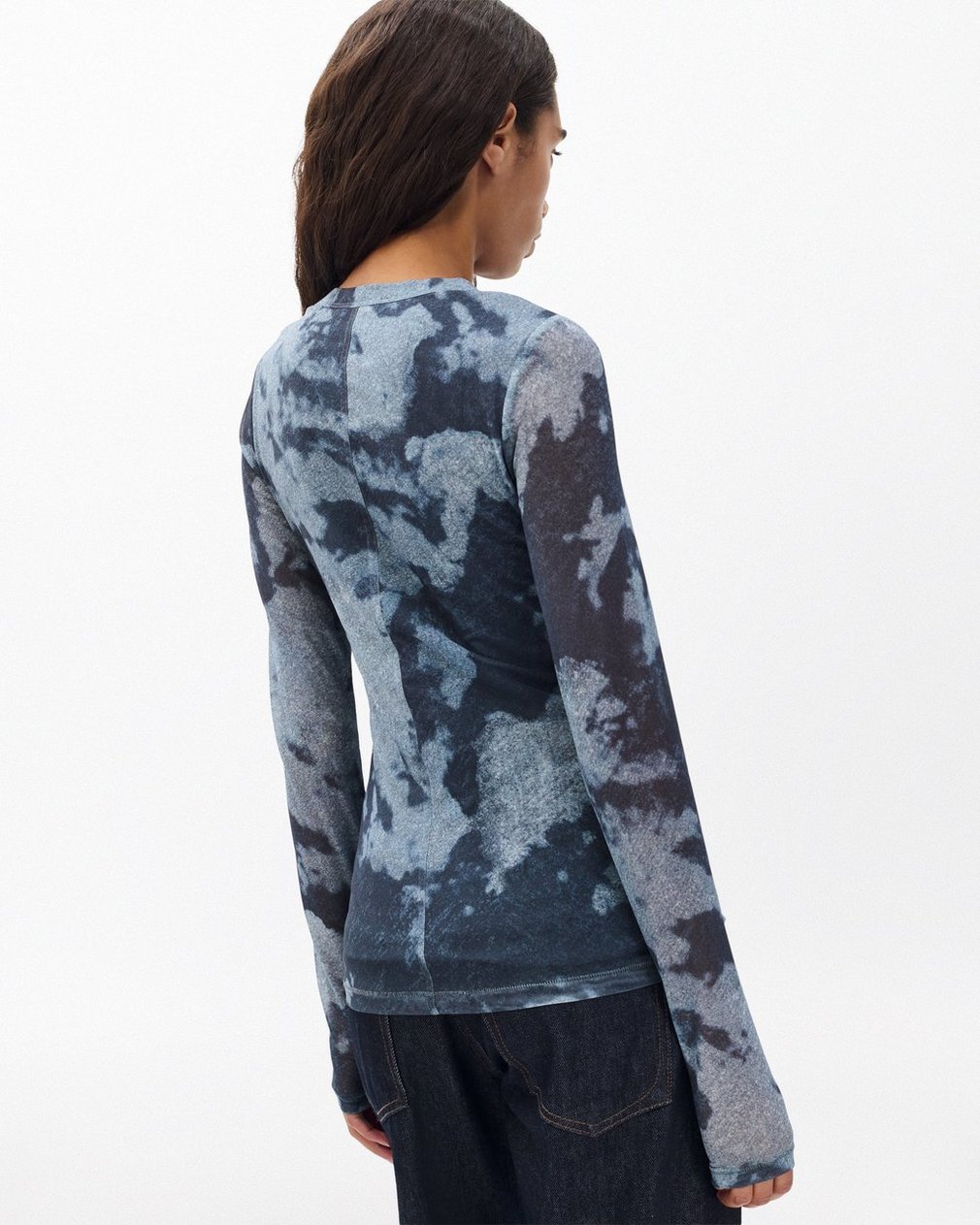 Yana Stretch Mesh Tee - Silver Multi - Image 6