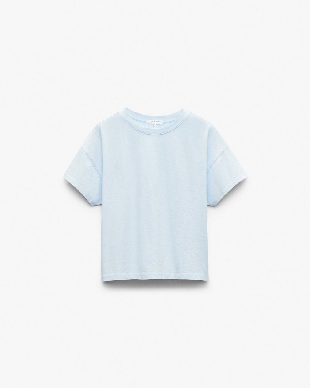 Kelly Boxy Cotton Tee - Sky Blue - Image 2