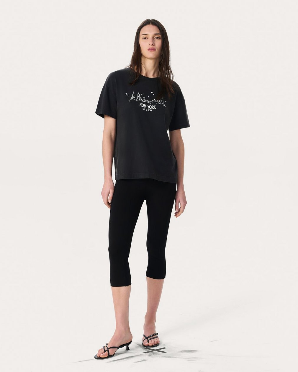 NYC Skyline Graphic Tee - Washed Black - Image 3