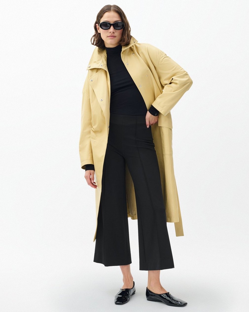 Irina Wide-Leg Culotte - Black - Image 4