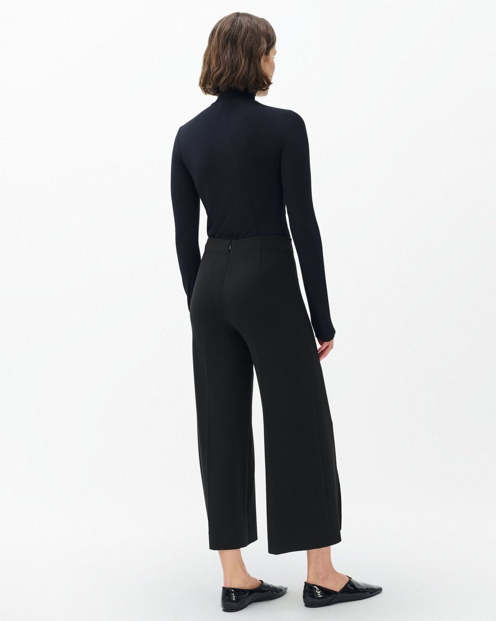 Irina Wide-Leg Culotte - Black - Image 7