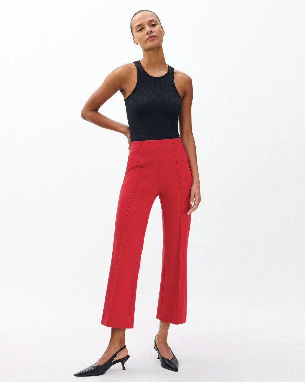 Irina Kick Flare Pants - Dark Cherry - Image 3